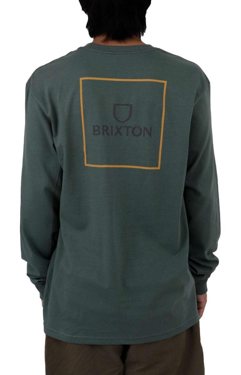 Brixton's Stunning Alpha Square Long Sleeve Shirt - Dark Forest