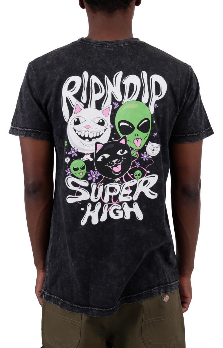 Stunning Super High Black Mineral Wash T-Shirt