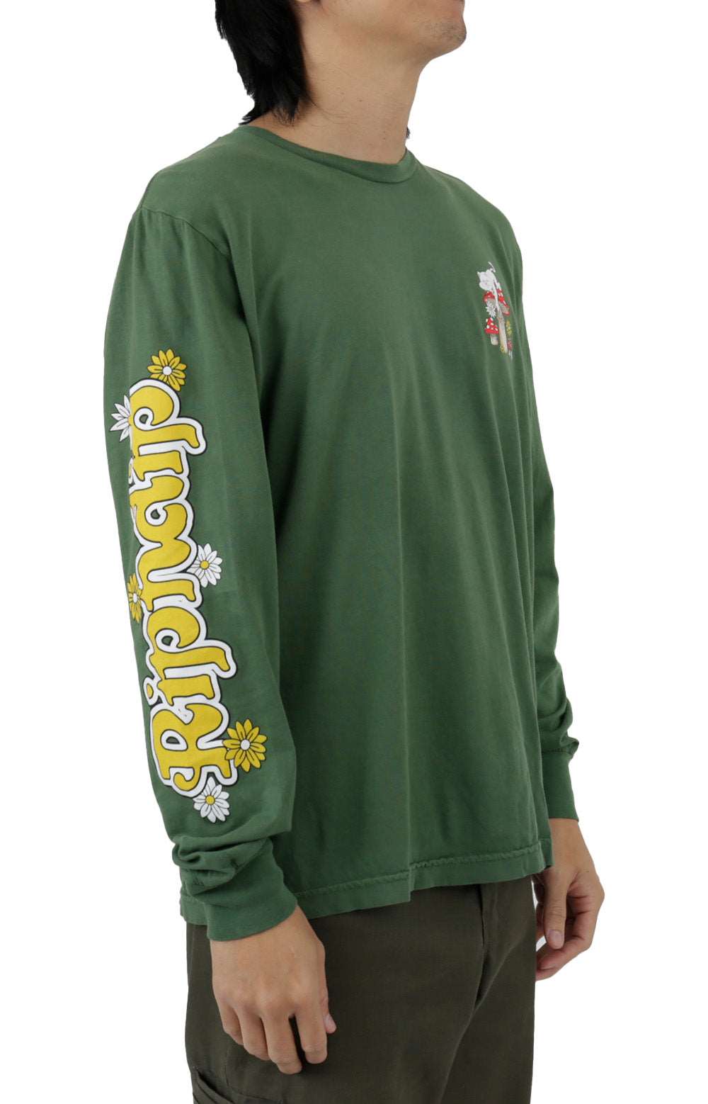 Gorgeous Olive Caterpillar Garden Long-Sleeve Shirt