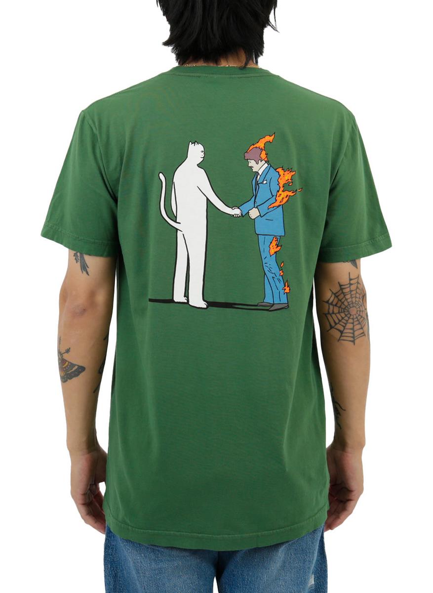 RIPNDIP Olive Burn Tee - Stylish Streetwear Essential