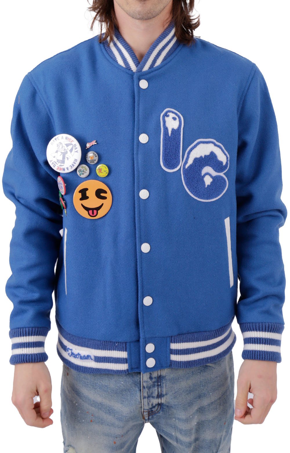Chill-Defying Dark Blue Frosty Jacket