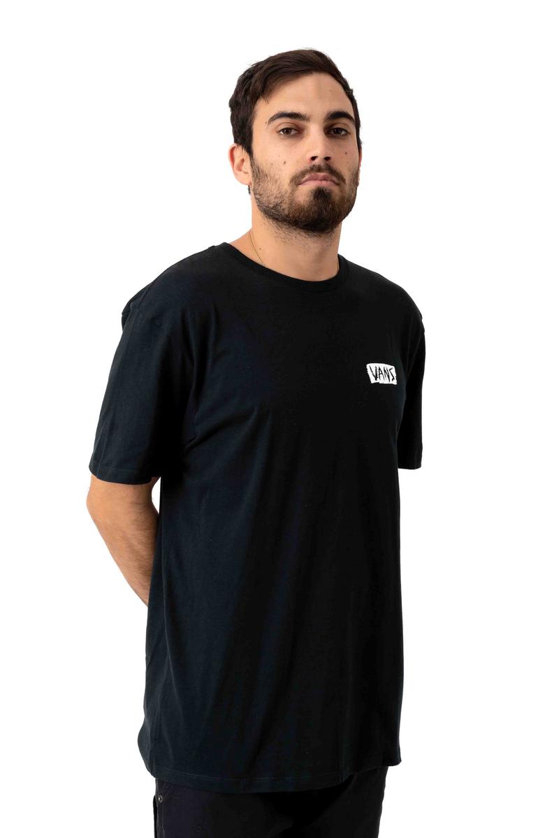 Striking Distressed Vans Graphic Tee in Black - Grab Yours Now!