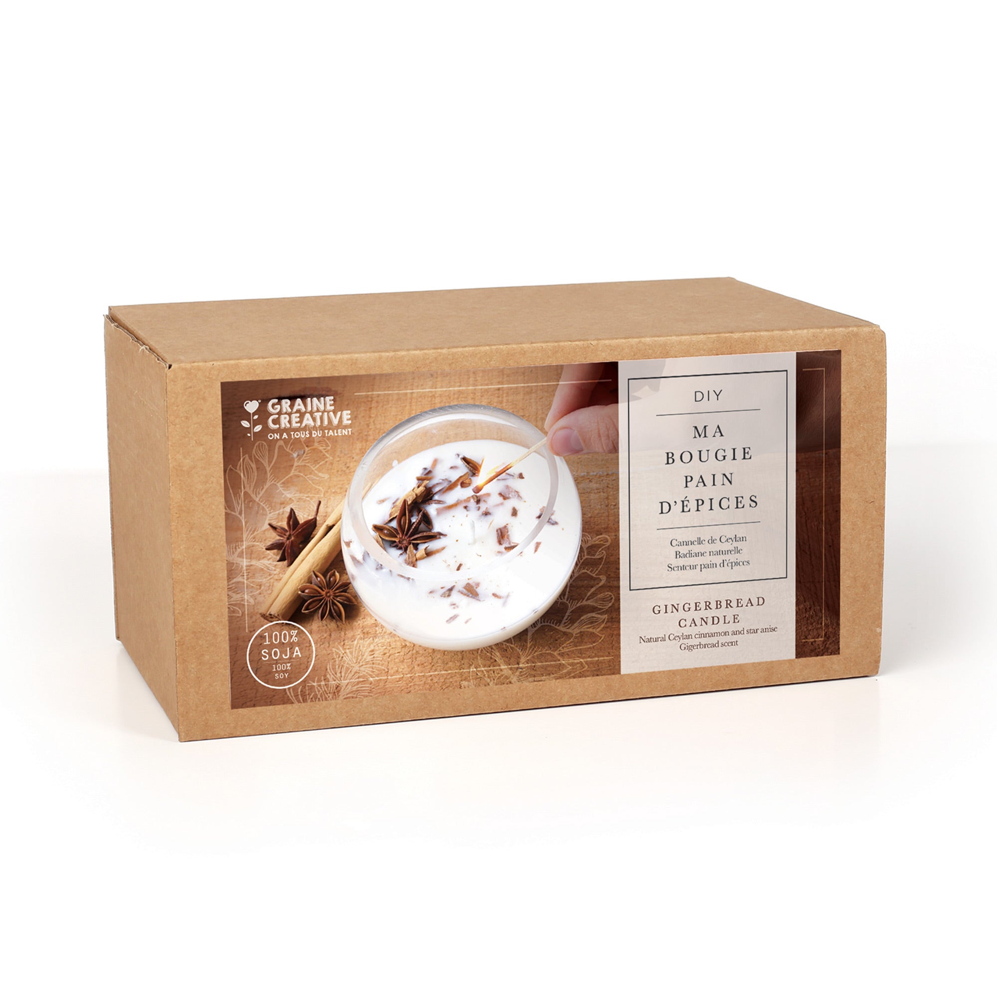 Enchanting DIY Gingerbread Candle Kit for Festive Creations