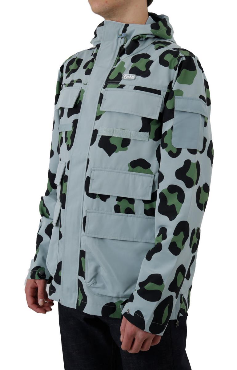 Stunning Ice Leopard Print Coastal Utility Jacket