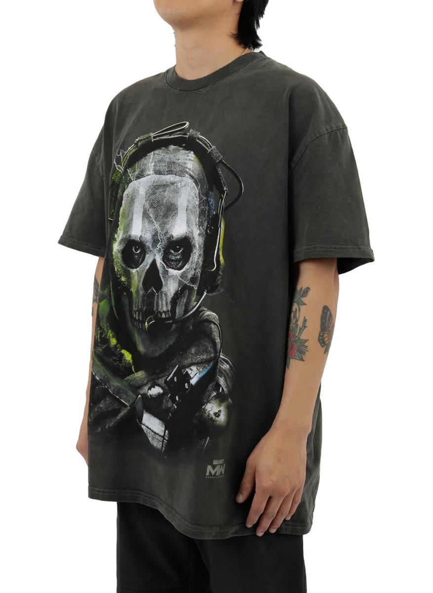 Ghost Premium Cotton Tee - Midnight Black: A Call of Duty Fan's Must-Have