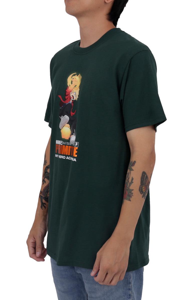 My Hero Academia's Thrilling Explosive Speed Forest Green Graphic Tee