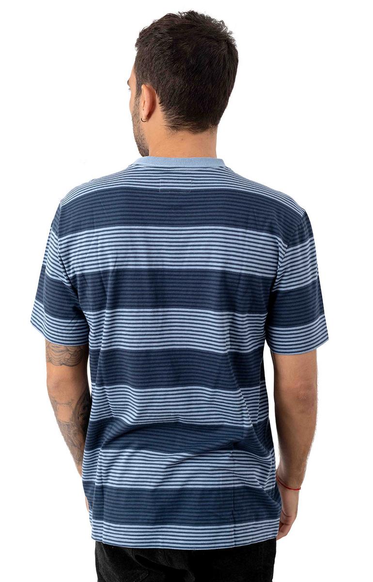 Brixton's Stunning Hilt Pocket S/S Shirt in Twilight Blue/Washed Navy