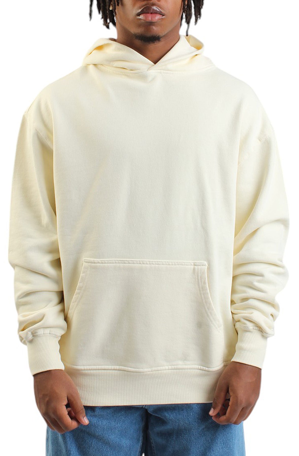 13.5oz Heavyweight Garment Dye Cream Hoodie - Get the Vintage Look!