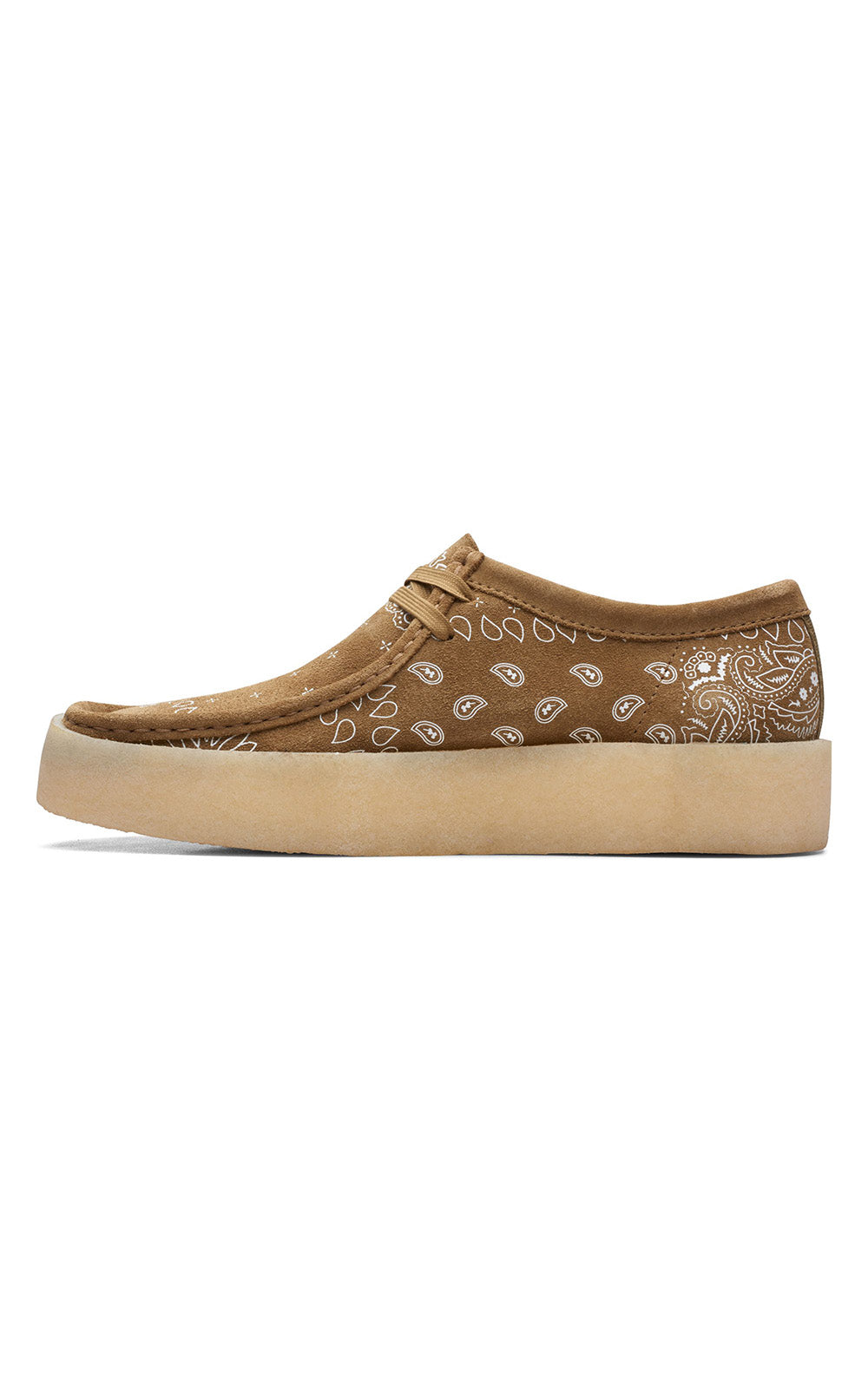 Clarks Wallabee Cup Shoes - Stunning Dark Olive Paisley Print