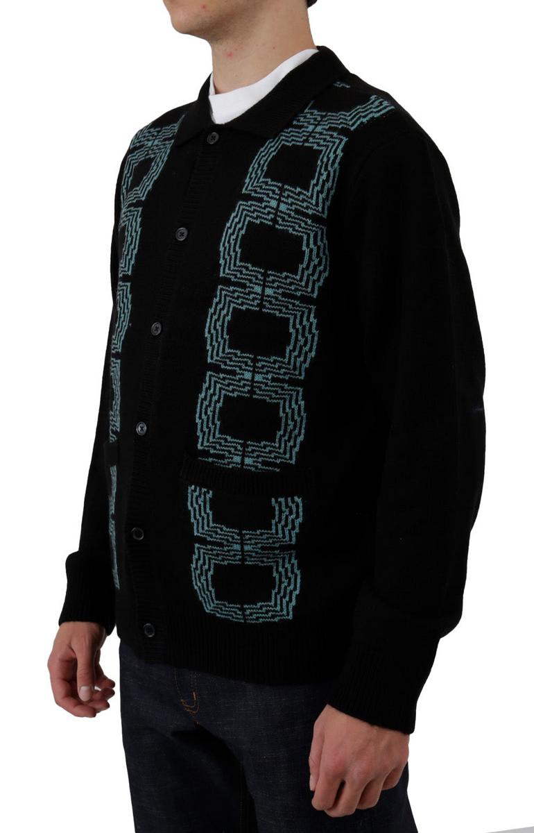 Stylish Black Multi Verdugo Cardigan - A Must - Have!