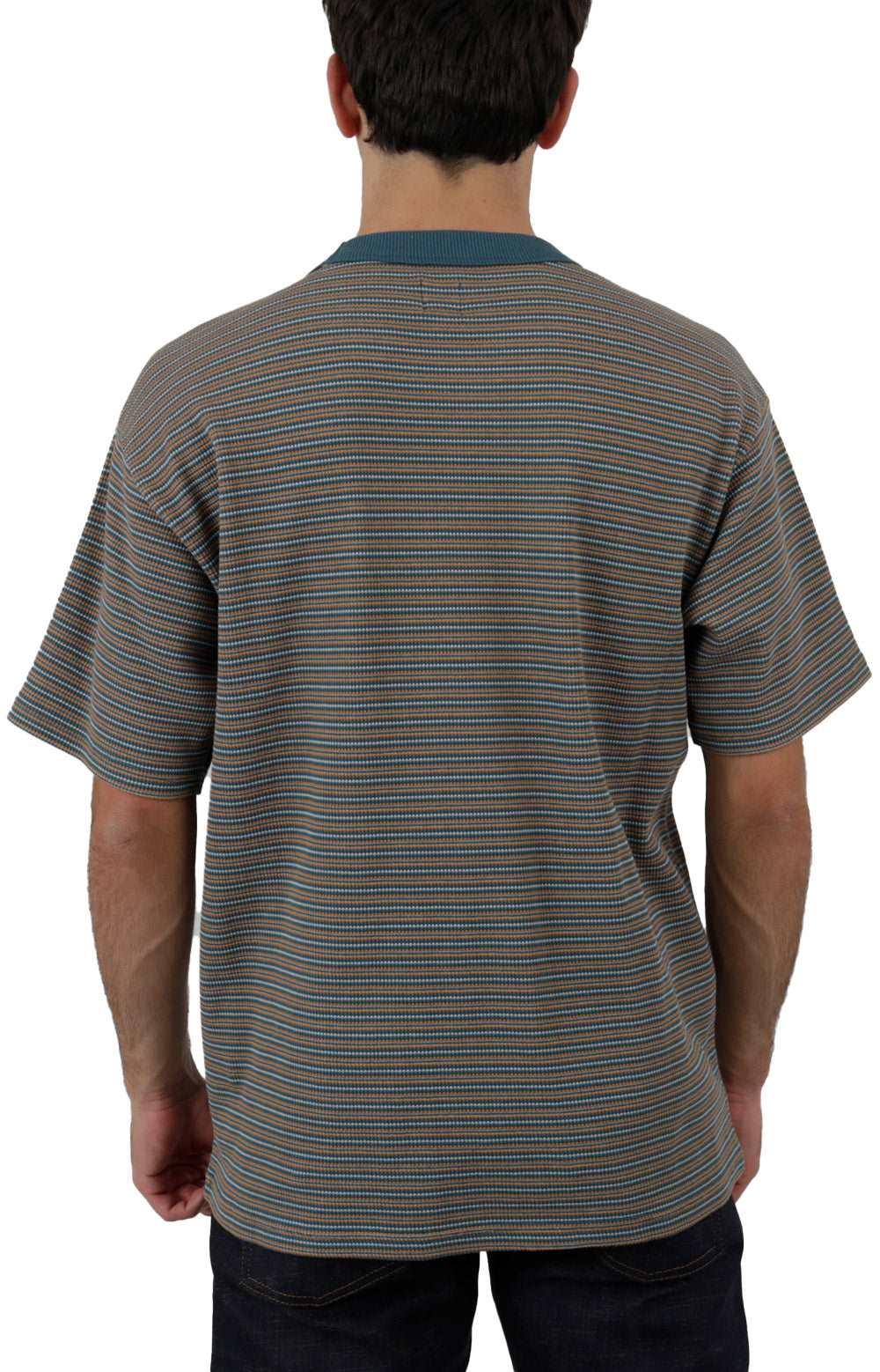 Gorgeous Teal Stripe Shin T-Shirt