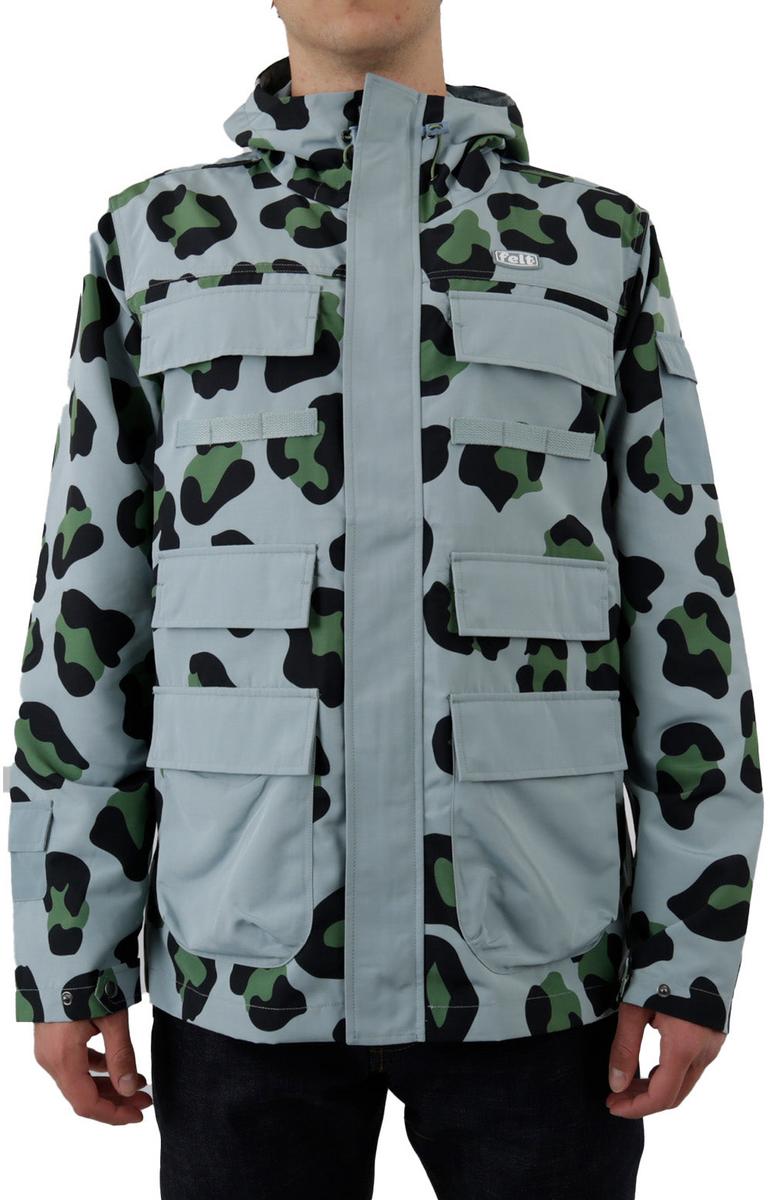 Stunning Ice Leopard Print Coastal Utility Jacket