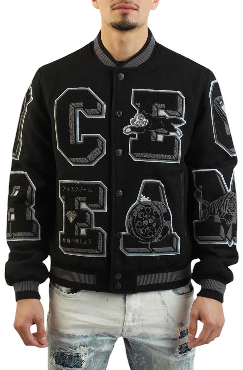 Ice Cream Men's Creme Patchwork Varsity Jacket