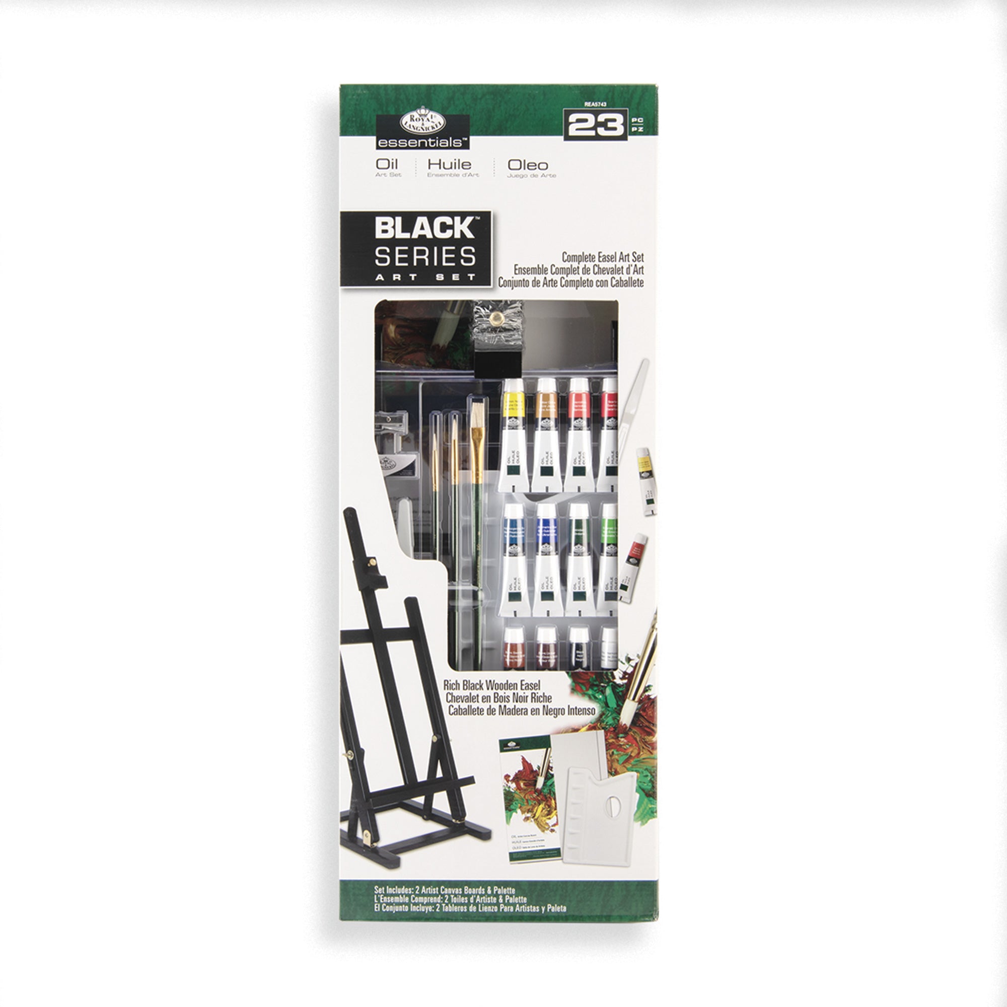 Black Series Oil Painting Easel Kit - 23 Pieces: Unleash Your Artistic Potential!