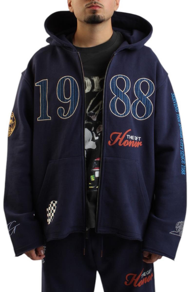 Honor The Gift 1988 Full Zip Heavyweight Terry Hoodie