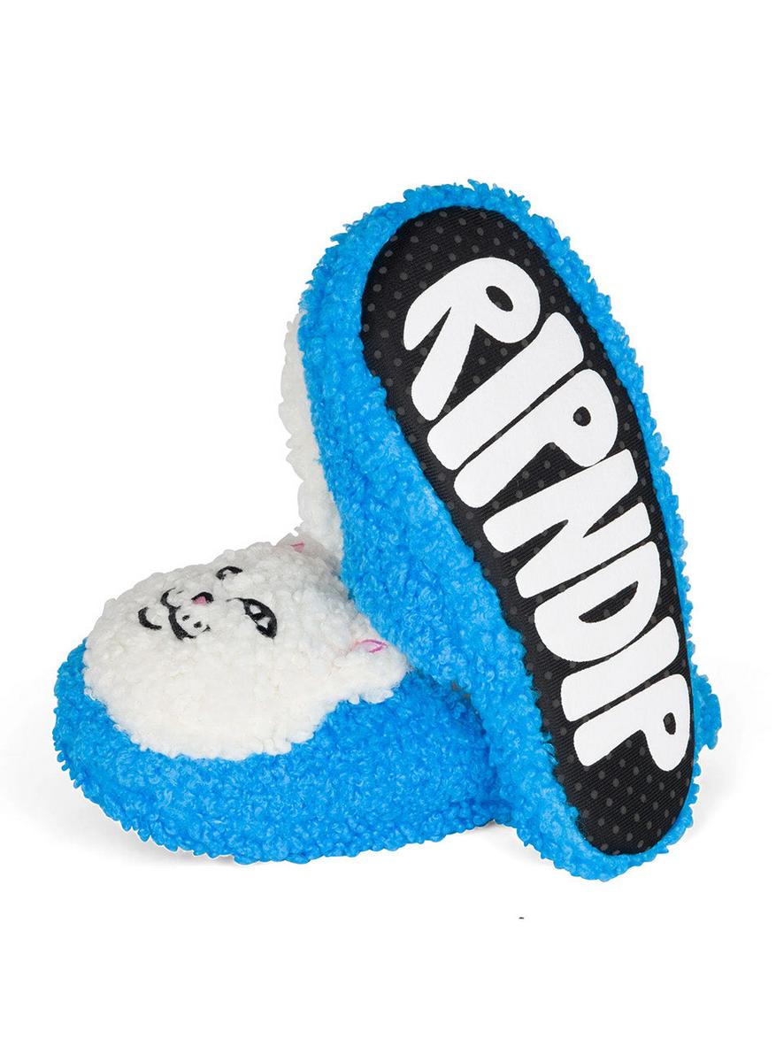 Lord Nermal Blue Cozy Plush Face Slippers - Irresistible Comfort!