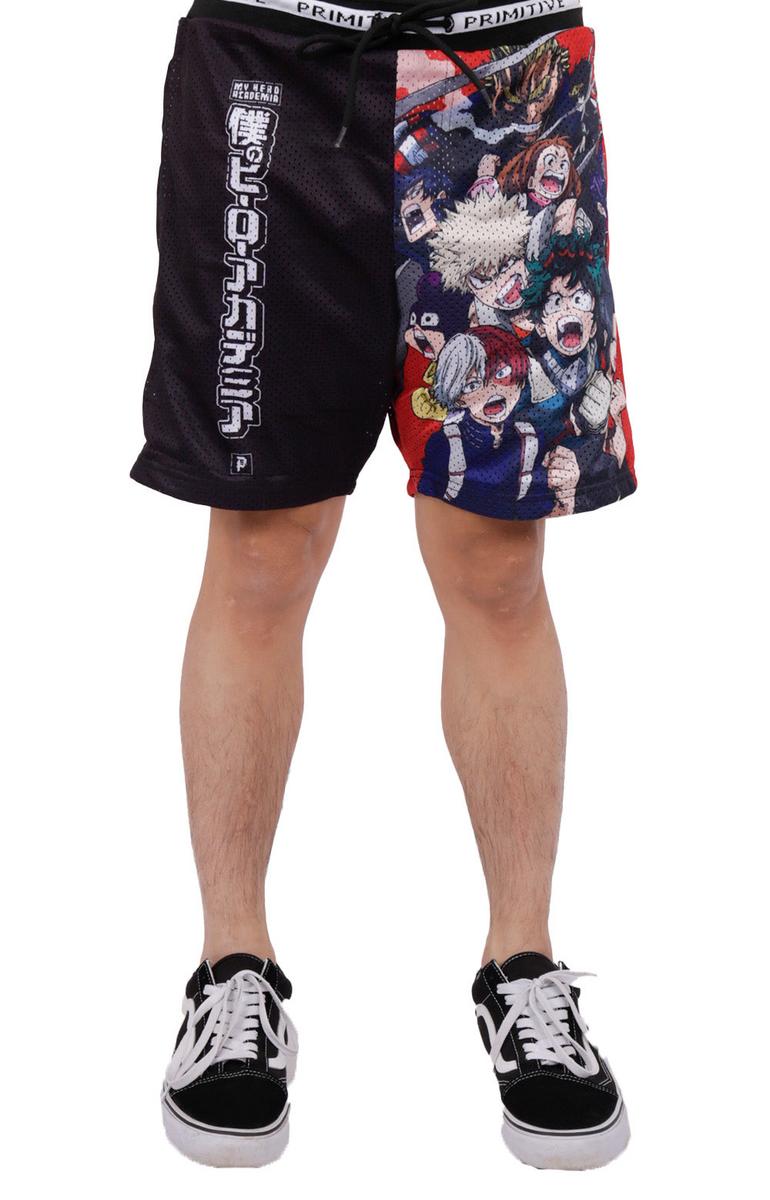 Primitive x My Hero Academia - Stylish Mesh Athletic Shorts