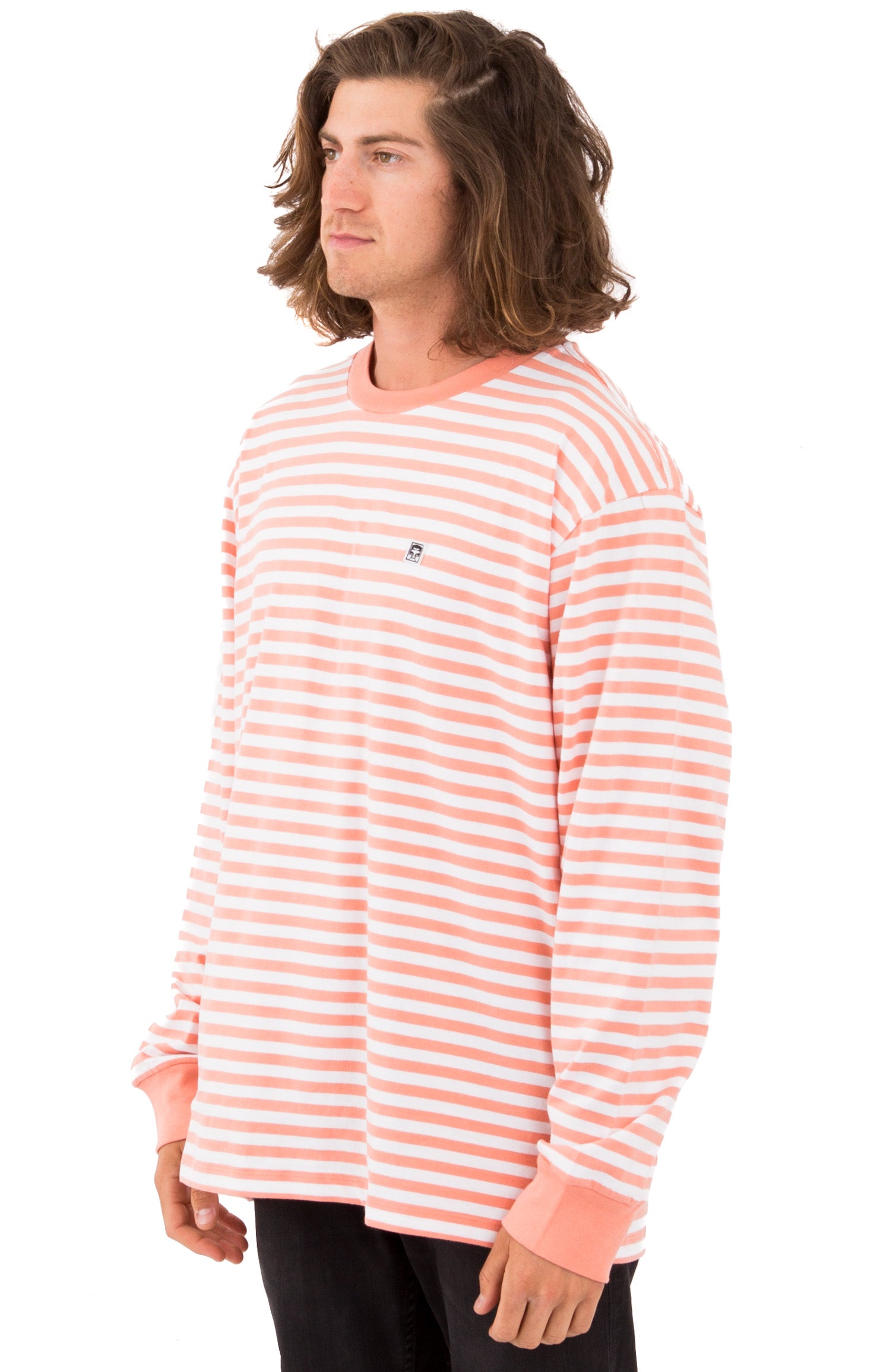 Gorgeous Eighty Nine Icon Box Long-Sleeve Shirt in Coral Multi