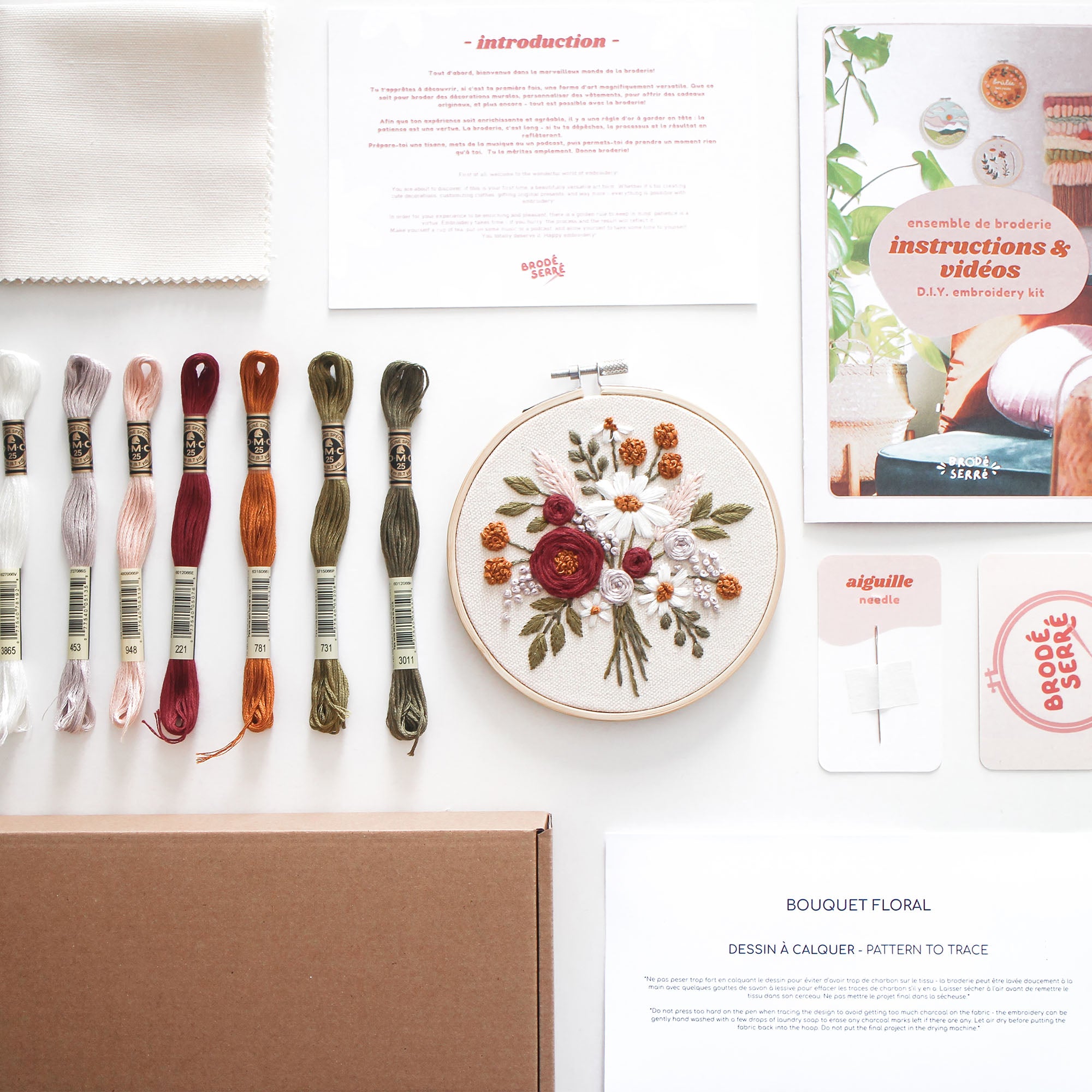 Stunning DIY Floral Bouquet Embroidery Kit