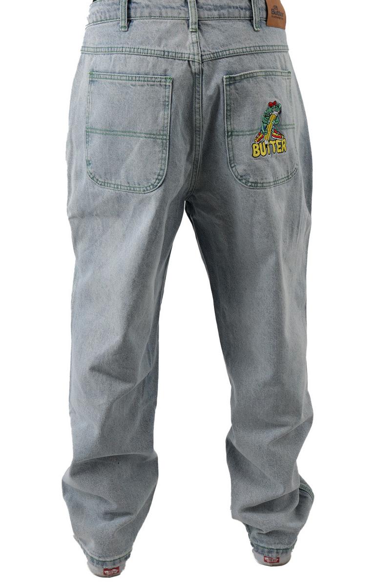 Stunning Martian Blue Baggy Denim Pants
