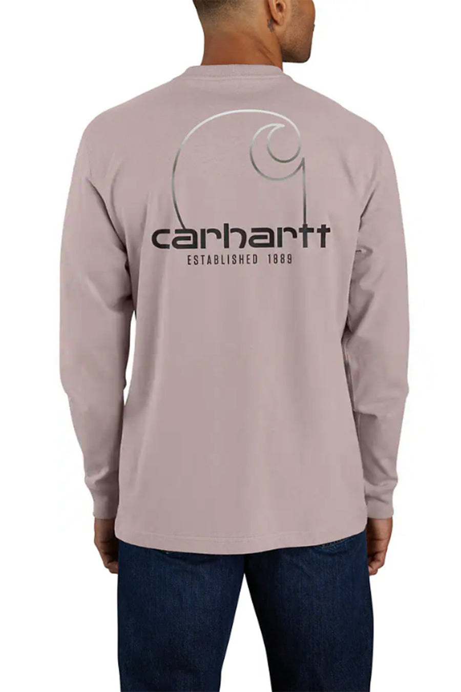 Carhartt Men's Mink Relaxed Fit Long Sleeve Graphic Pocket T-Shirt - A Must-Have!