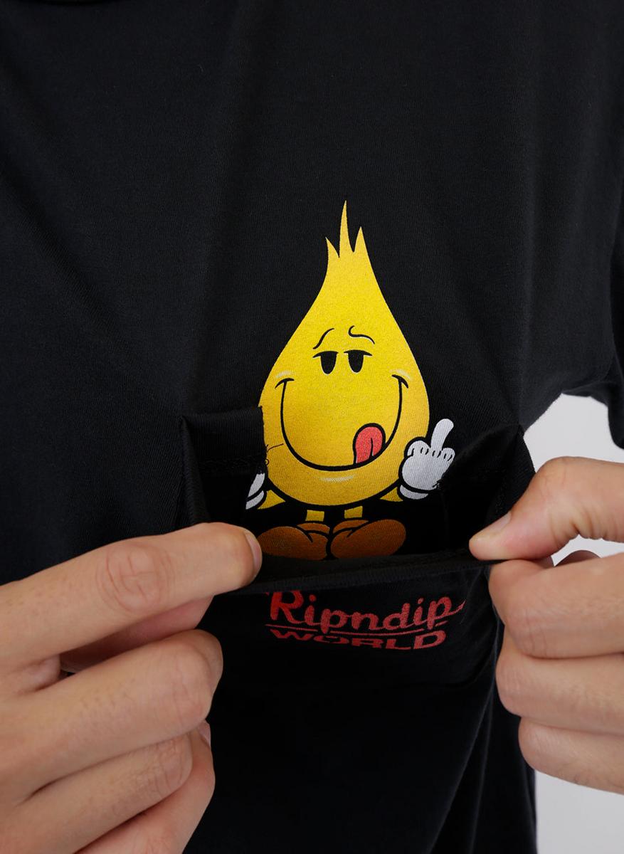 RIPNDIP Flameboy Graphic Pocket Tee - Striking Black