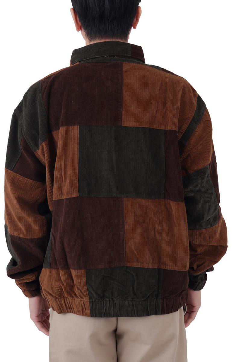 Gorgeous Multicolor Corduroy Patchwork Jacket in Brown