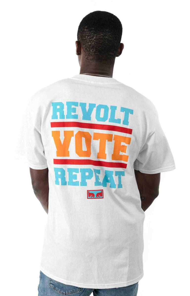 Revolt, Cast Your Vote, Repeat! White Tee