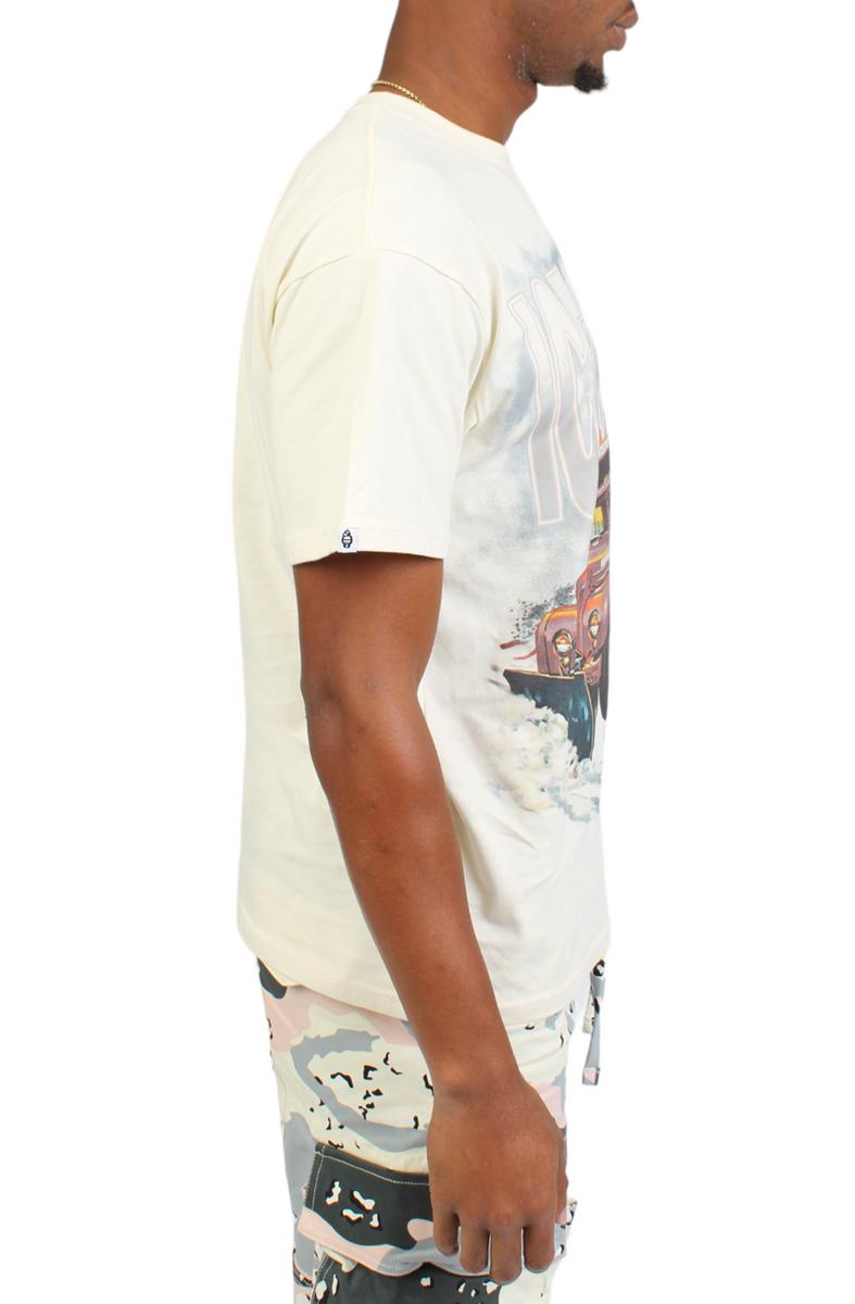 Eye-Catching White Lines Ice Cream T-Shirt