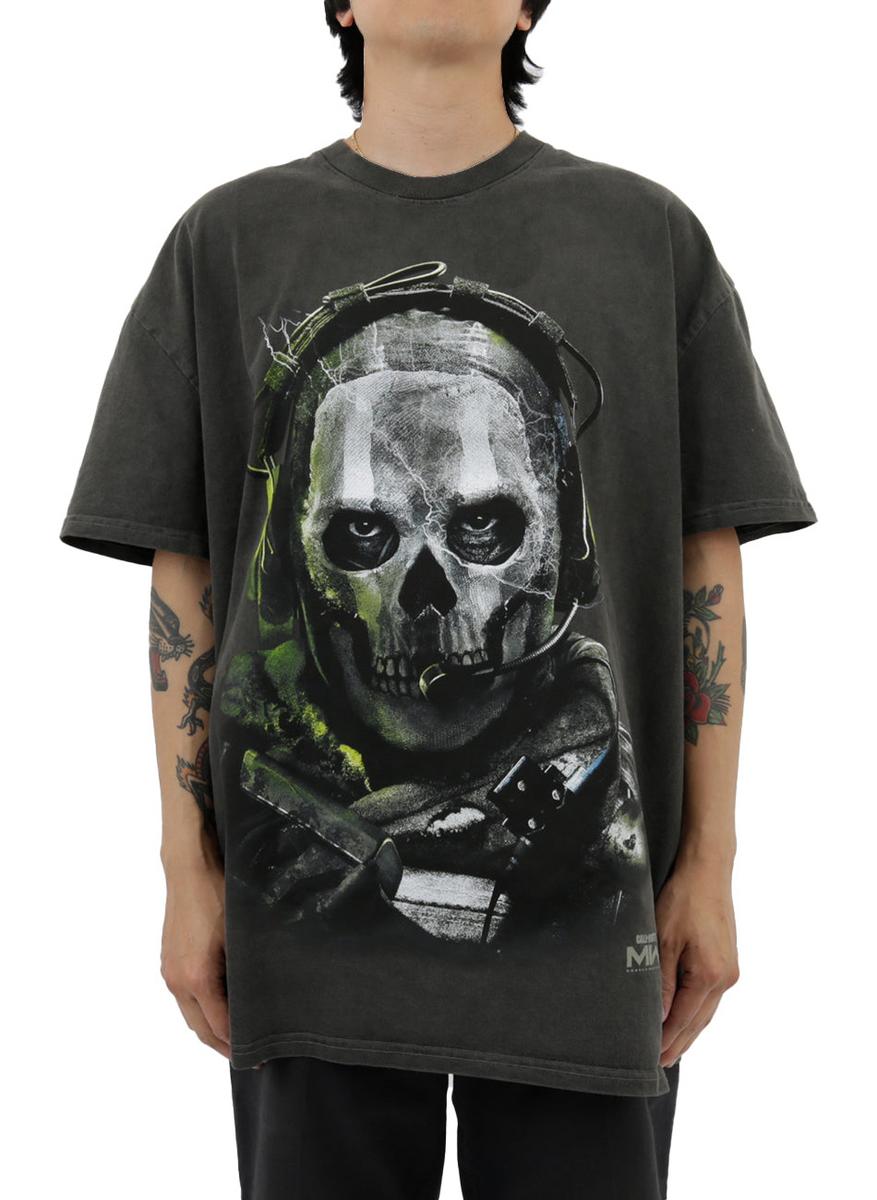 Ghost Premium Cotton Tee - Midnight Black: A Call of Duty Fan's Must-Have