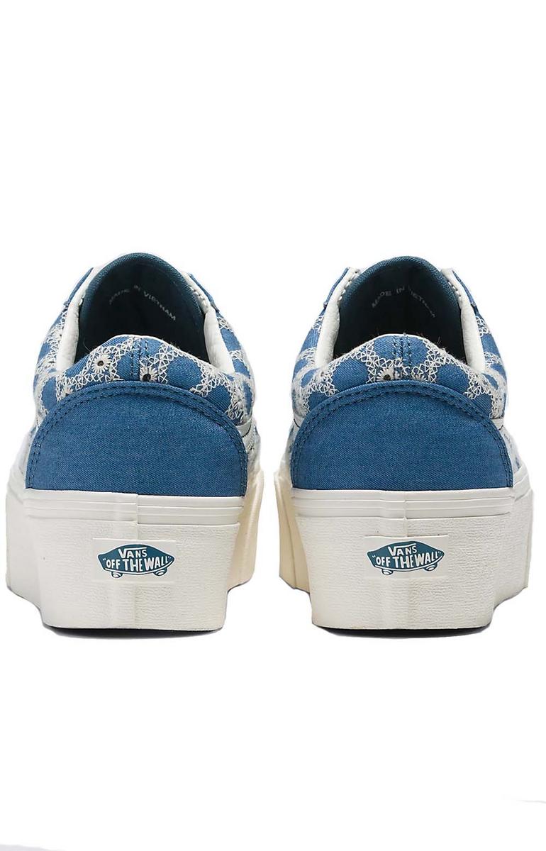 Stunning Blue Denim Mix Old Skool Stackform Shoes - A Must-Have!