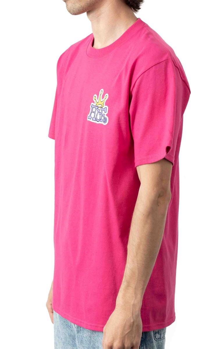 Huf Crown Logo T-Shirt - Sangria: A Retro Streetwear Gem