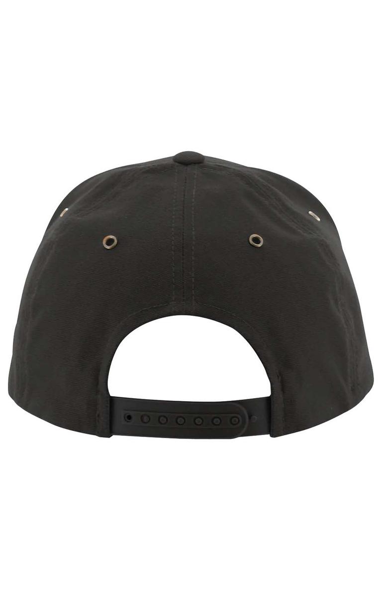 Stunning Caterpillar Black Leather Patch Snapback Cap