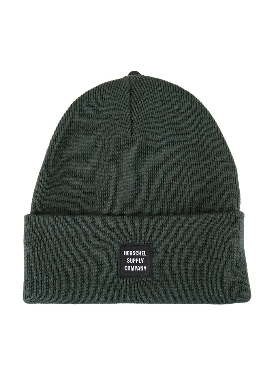 Abbott Rib Knit Beanie in Darkest Spruce - Cozy Cold-Weather Essential