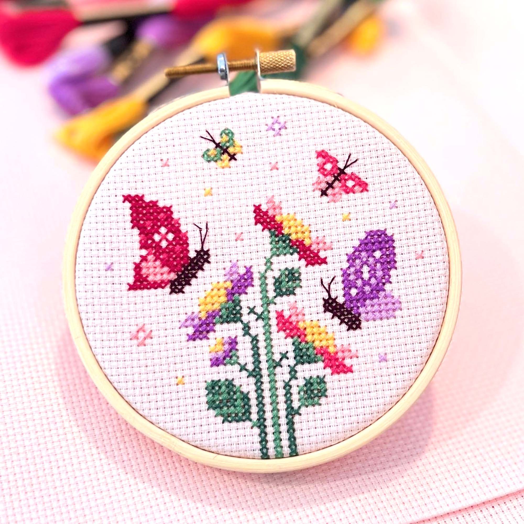 Enchanting DIY Butterfly Garden Cross Stitch Kit