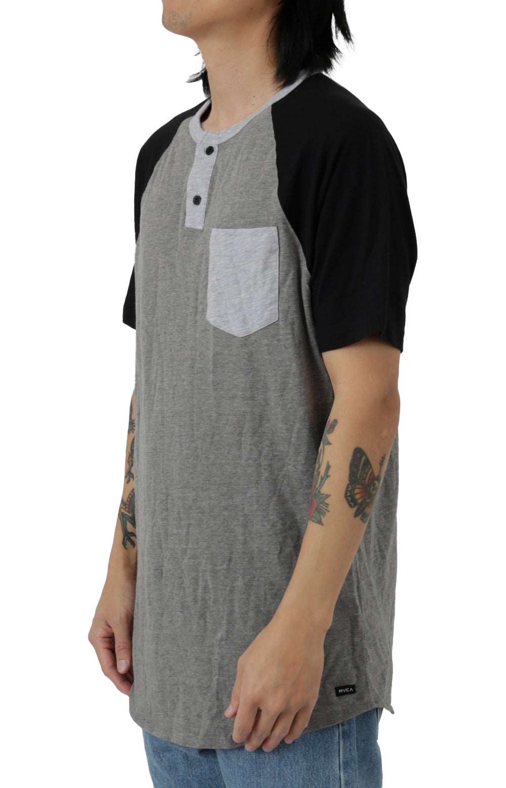 Stylish Grey Come Up Henley