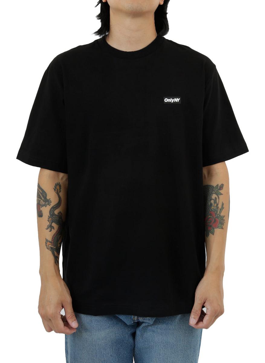 Only NY Midnight Black Classic Block Logo Tee - A Fashion Must-Have!