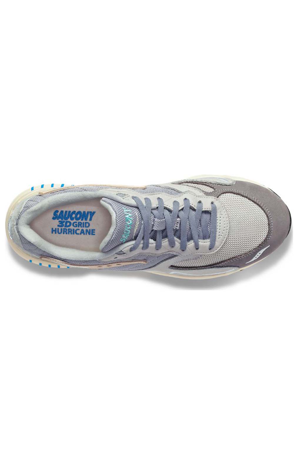Saucony 3D Grid Hurricane Retro Premium Sneakers - Stylish Grey/Blue