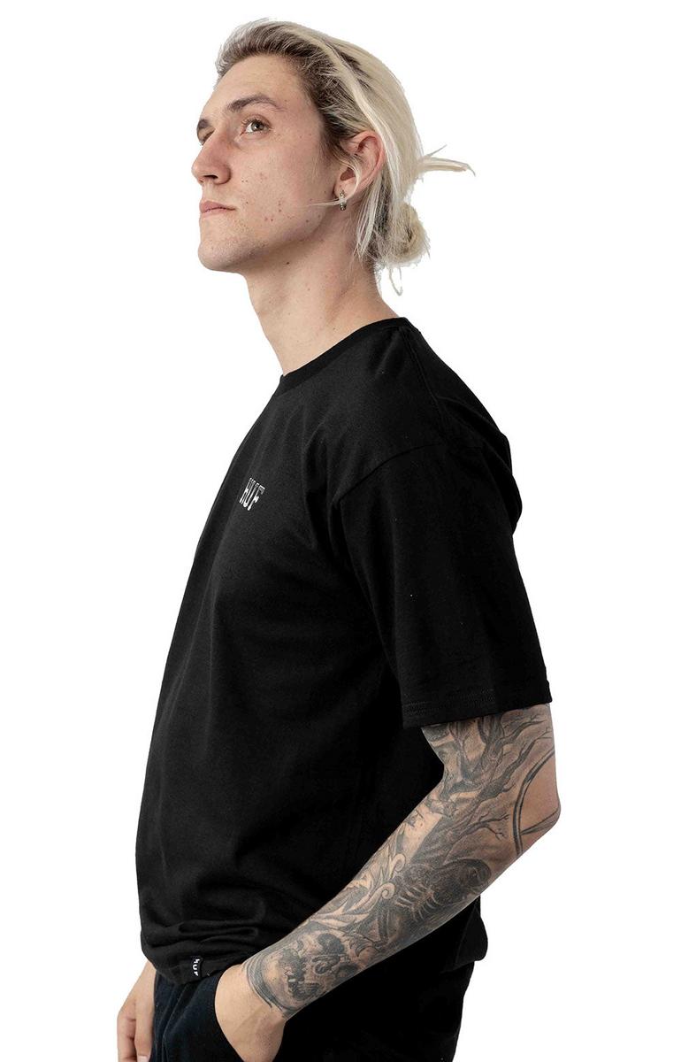 Huf's Stunning Ember Rose Graphic Tee in Jet Black