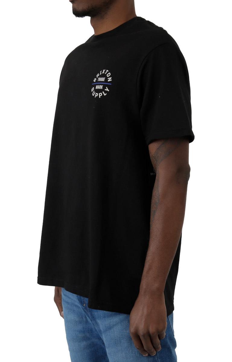Brixton Oath V T-Shirt - Stunning Black/Off White Royal