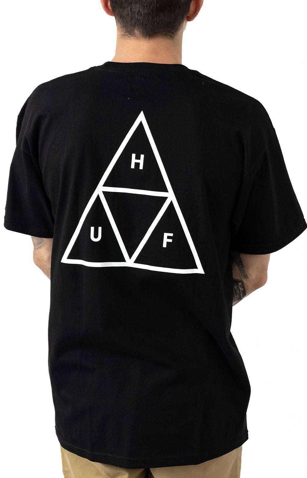 Huf's Stunning Triple Triangle Tee in Onyx Black - Grab Yours Now!