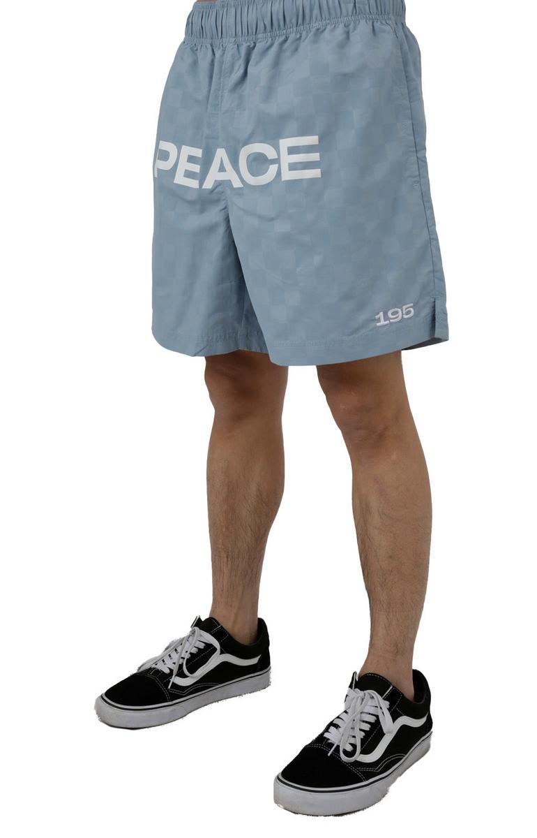 Akomplice x Umbro Ashley Blue Peace Checkboard Shorts - A Fashion Statement!