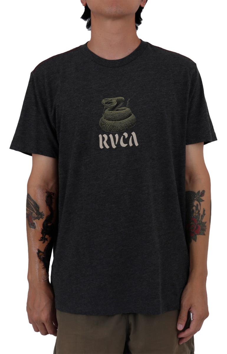 Stunning Black Coiled T-Shirt by RVCA