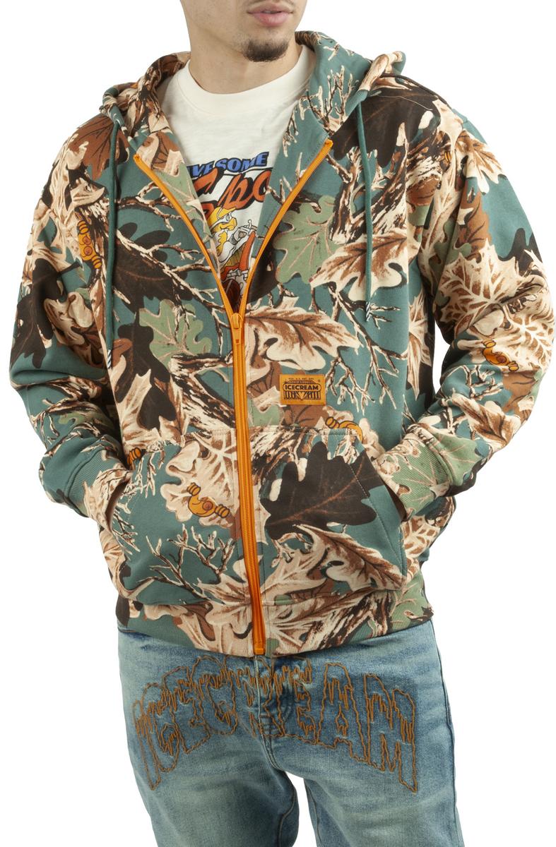 Ice Cream Invisible Zip Camo Hoodie