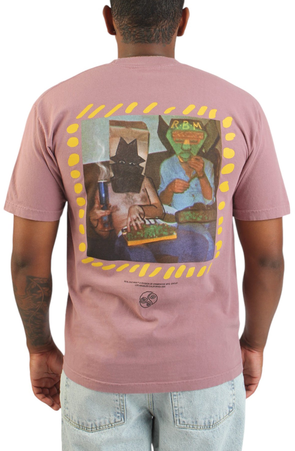 Gorgeous Mauve Oversized Masked Man T-Shirt