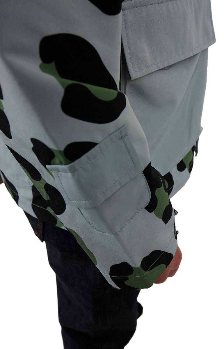 Stunning Ice Leopard Print Coastal Utility Jacket
