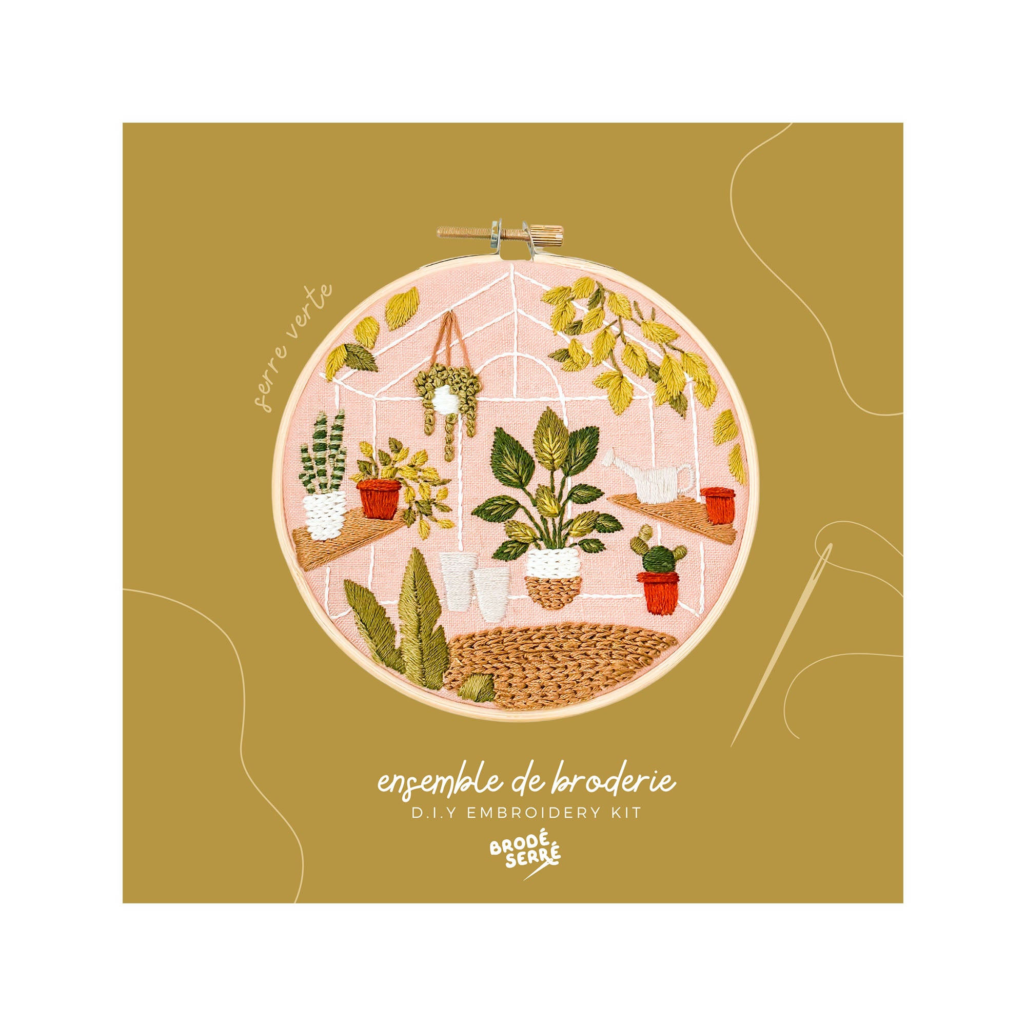 Enchanting DIY Greenhouse Embroidery Kit