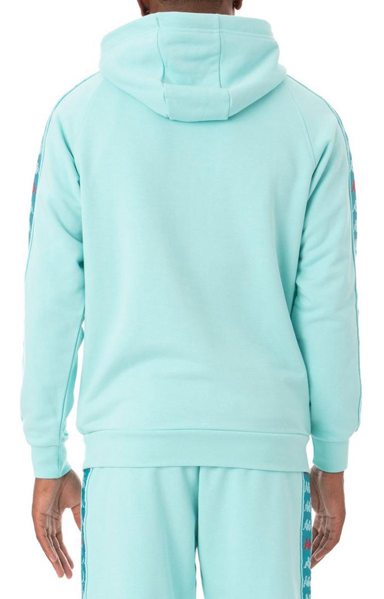 Kappa Men's Stunning 222 Banda Hurtado 3 Green Water/Blue Peacock Pullover Hoodie