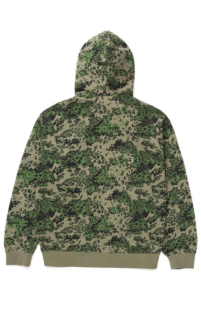 Huf Women's Contra Mockneck Pullover Hoodie in Green Camo - A Fashionable Must-Have!