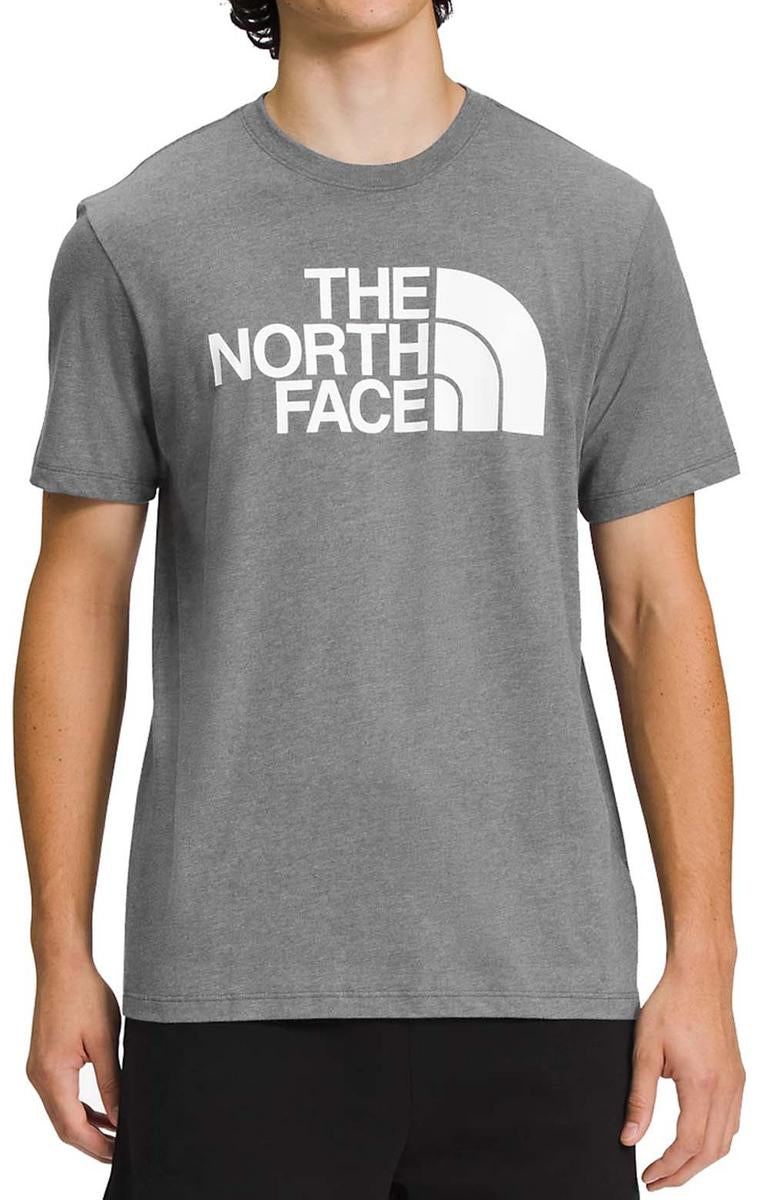 The North Face Half Dome Men's Short-Sleeve T-Shirt in Medium Grey Heather/White